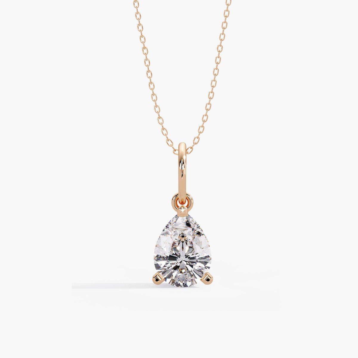 Pear Diamond Pendant, Pear Diamond Charm, Lab Grown Diamond Pendant, Pear Diamond Necklace, Pear Shaped Diamond Pendant, IGI Certified Diamond Necklace, Lab Diamond Pendant, 14K Gold Solitaire Diamond Pendant, Pear Cut Lab Diamond Pendant