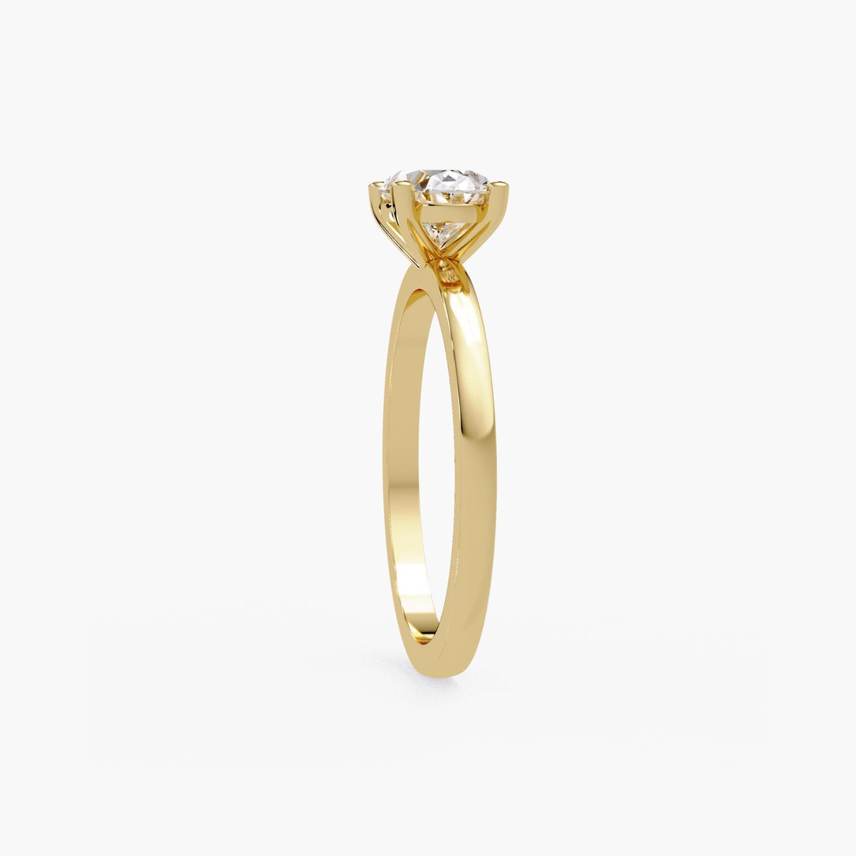 1 CT Oval Lab Grown Diamond Engagement Ring, 14K Solid Gold Solitaire Ring, Oval Diamond Ring, Proposal Ring, VS+ EF Diamond Ring