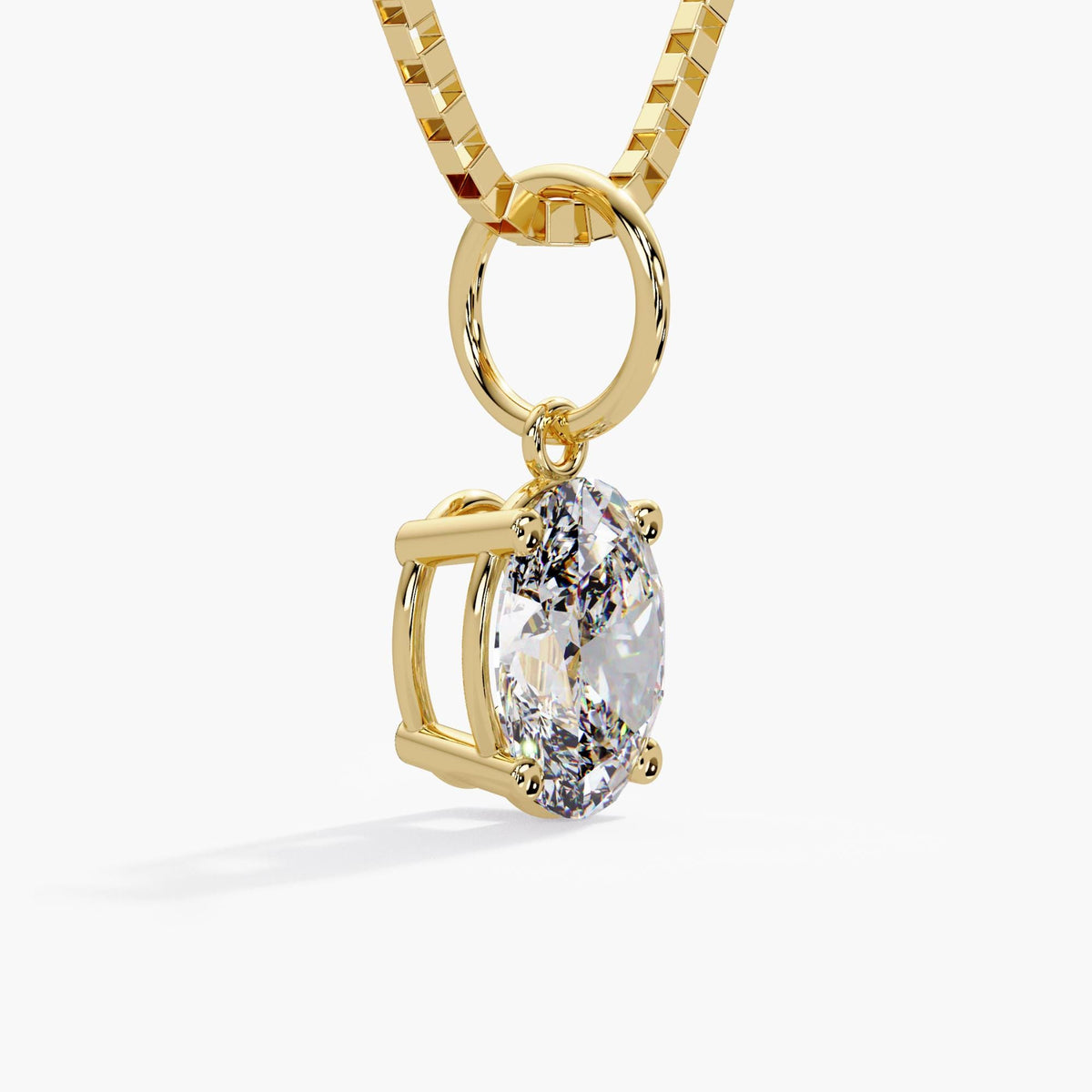 lab grown diamond pendant / oval solitaire necklace / solitaire diamond pendant / lab created diamond pendant oval / diamond pendant with chain / certified lab grown necklace / gold diamond pendant / 1 carat diamond solitaire necklace / oval lab grown necklace / lab grown diamond necklace