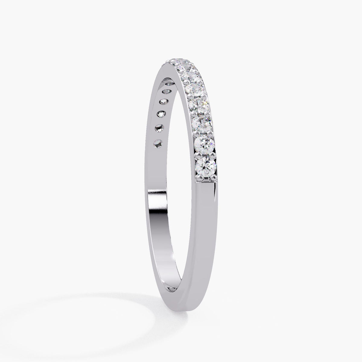 Slim Diamond Band / Pavé Diamond Wedding Band / Minimalist Diamond Ring / Everyday Diamond Ring / Lab Grown Diamond Band