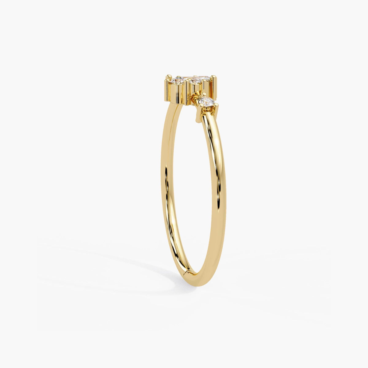 14k yellow gold marquise cluster ring