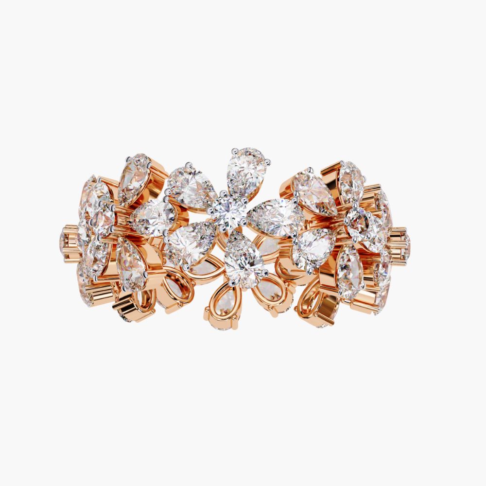 Daisy Floral Eternity Ring | Lab Grown Diamond | 14K Gold