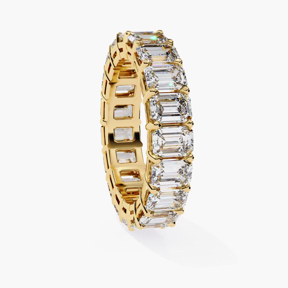 Emerald-Cut Eternity Band Ring | Lab Grown Diamond | 14K Gold