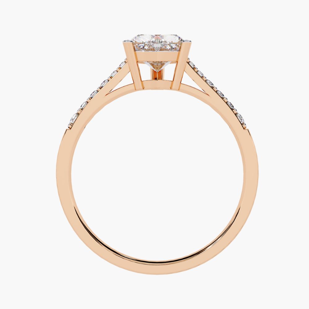 Heart Ring | Lab Grown Diamond Promise Ring | 14K Gold