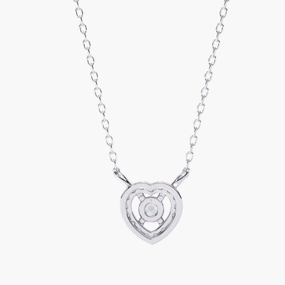 Floating Oval Solitaire Pendant Necklace | Lab Grown Diamond | 14K Gold