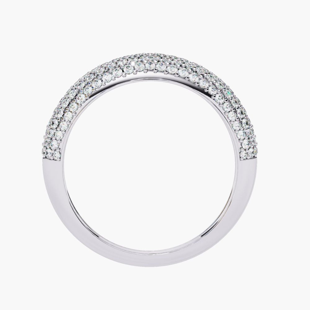 Diamond Dome Band Ring | Lab Grown Diamonds | 14K Gold
