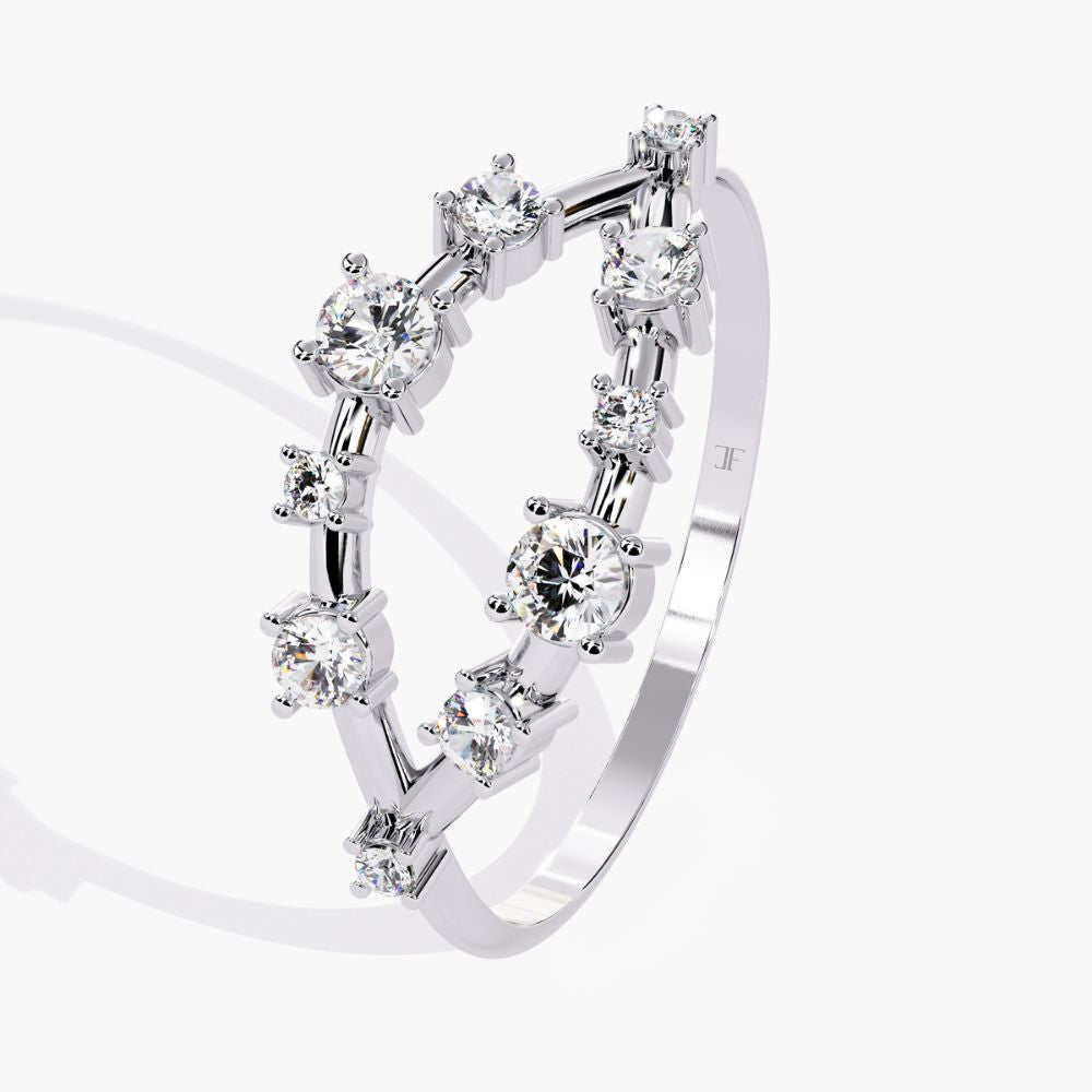 Crown Cluster Ring | Natural Diamond | 14K Gold