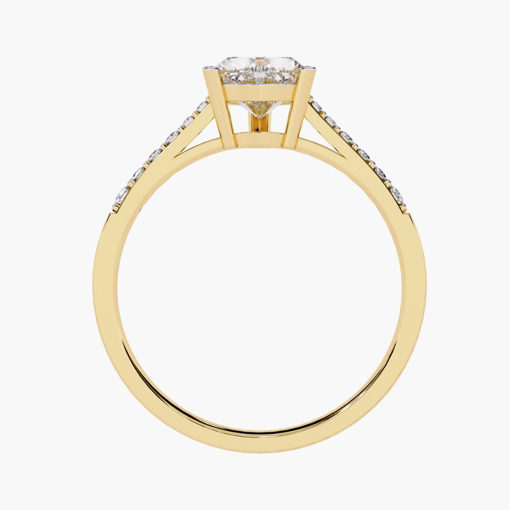 Heart Ring | Natural Diamond Promise Ring | 14K Gold