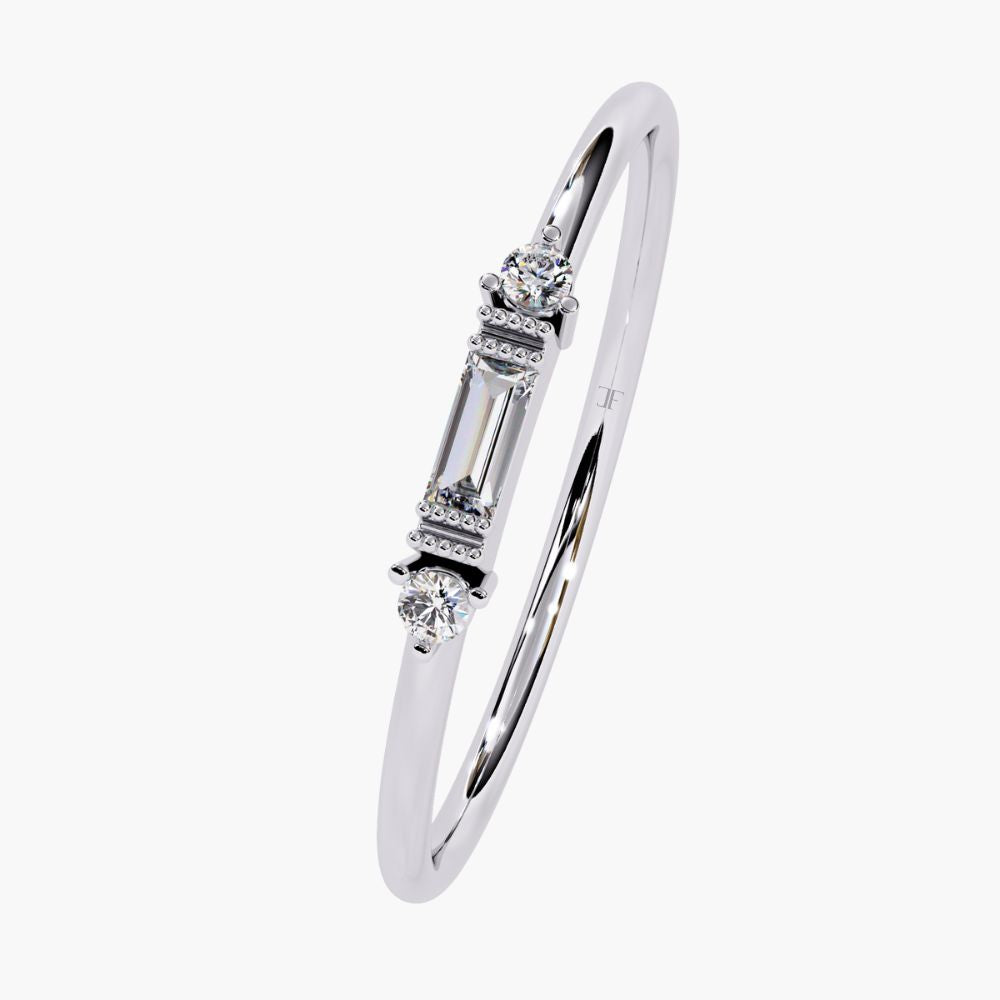 Dainty Baguette Ring | Natural Diamond | 14K Gold