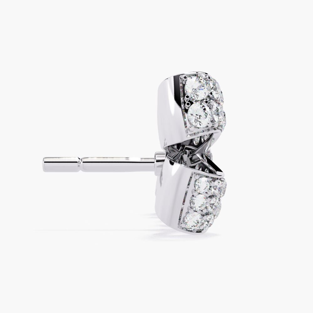 Bow Design Stud Earrings | Lab Grown Diamonds | 14K Gold