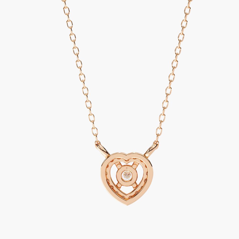 Floating Oval Solitaire Pendant Necklace | Lab Grown Diamond | 14K Gold
