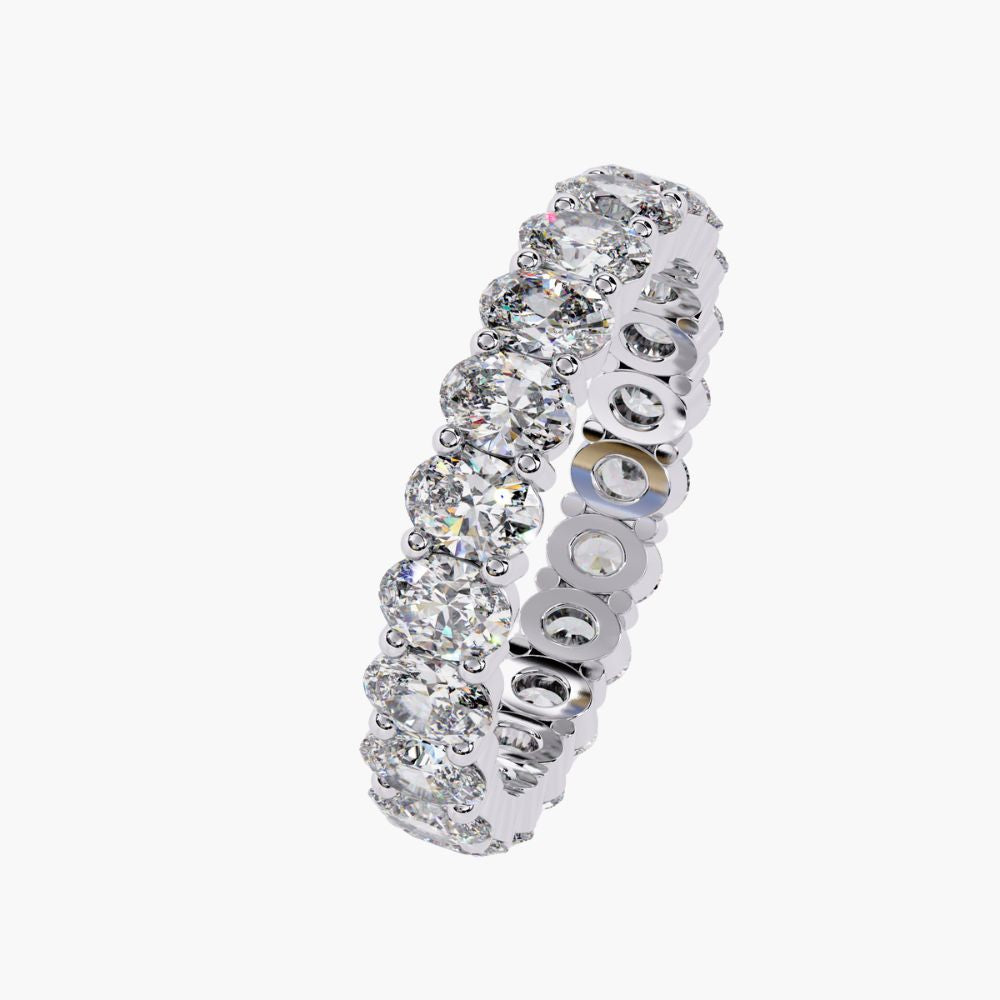 Oval Wedding Band | Lab Grown Diamond | 14K Gold