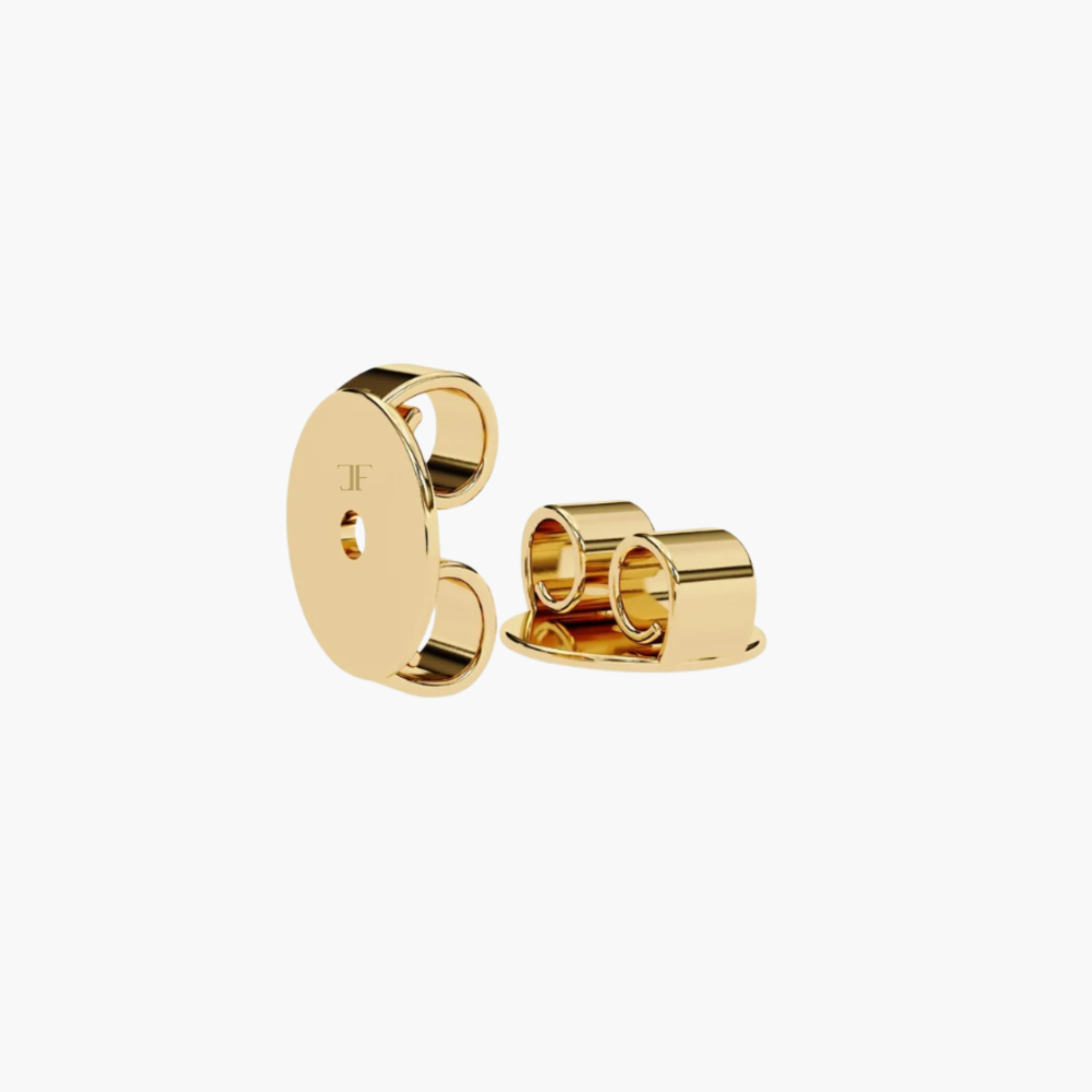 Round-Cut Natural Diamond Circle Stud Earrings | 14K Gold