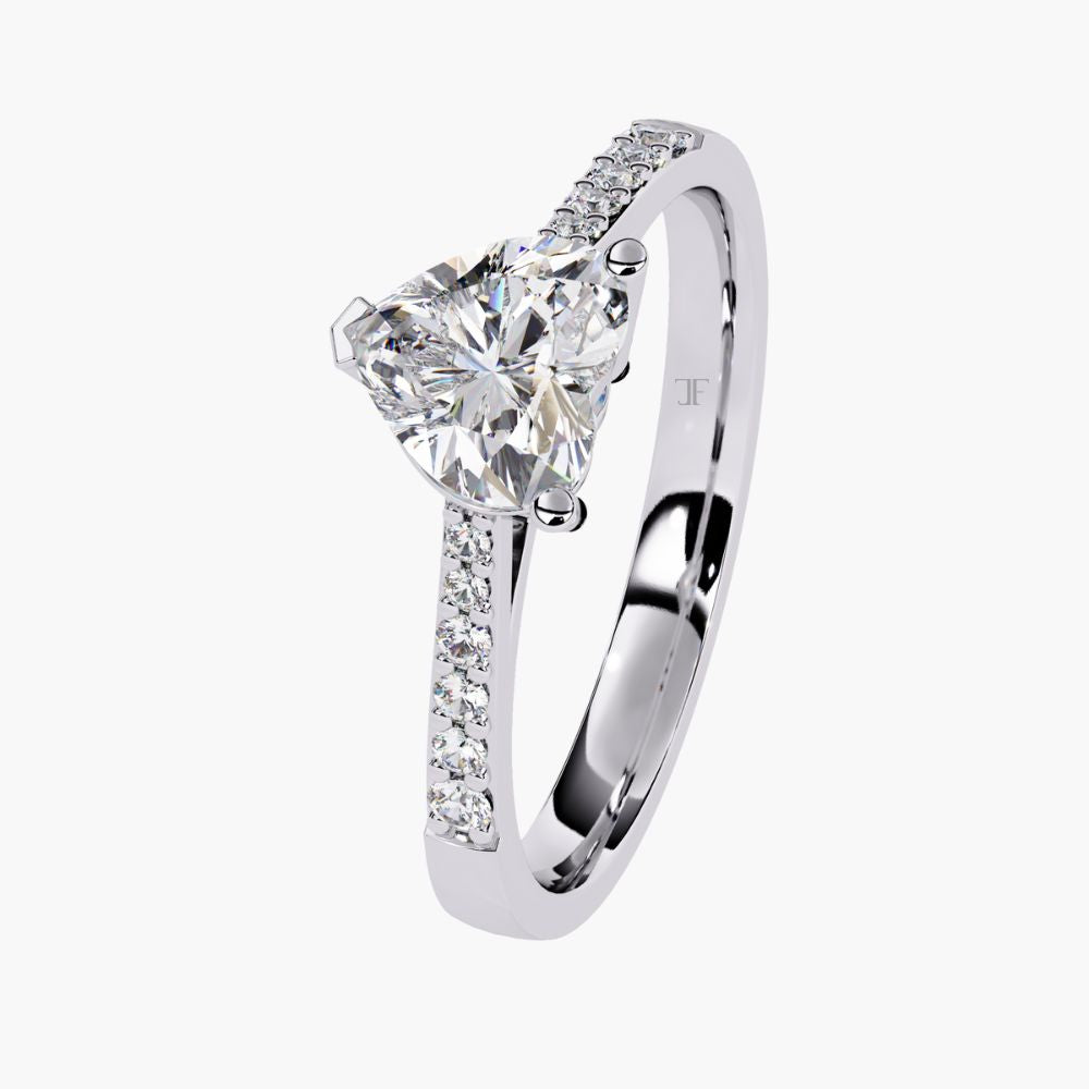 Heart Ring | Lab Grown Diamond Promise Ring | 14K Gold