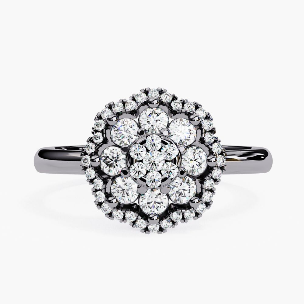 Floral Cluster Ring | Lab Grown Diamond | 14K Gold