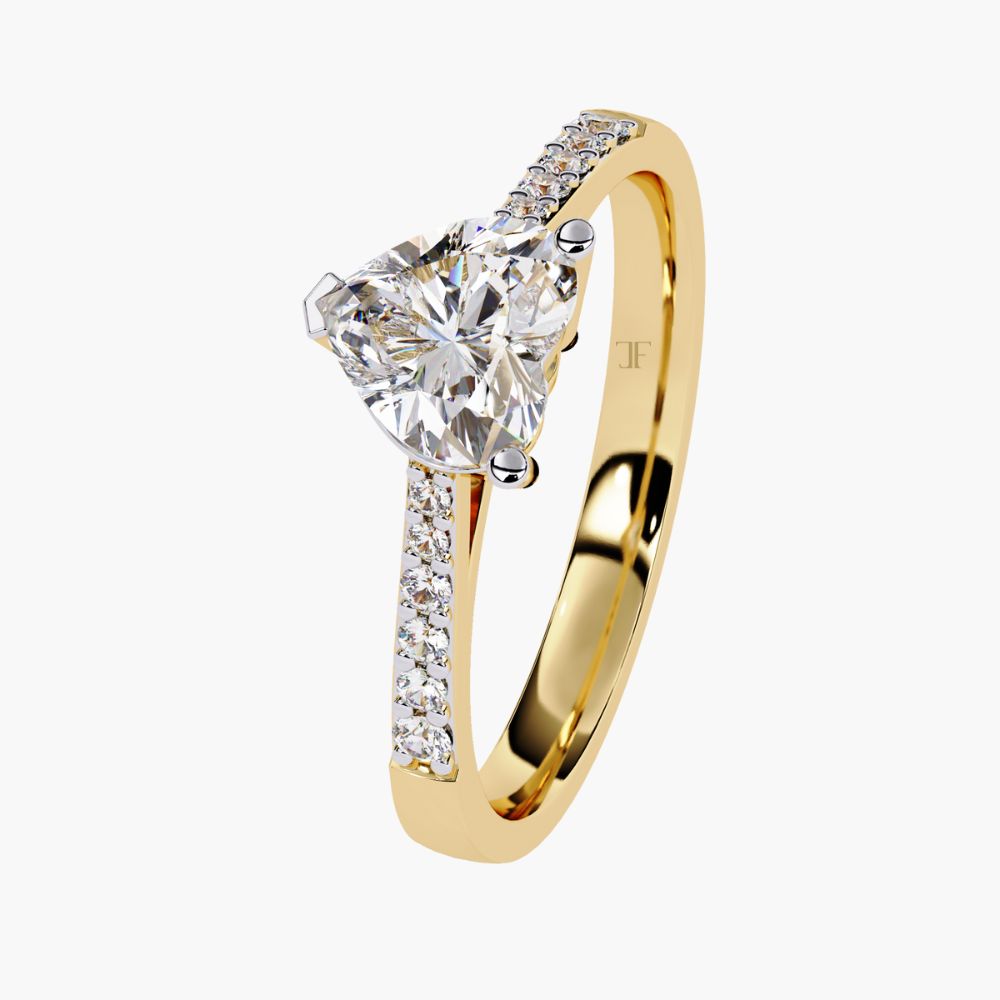 Heart Ring | Lab Grown Diamond Promise Ring | 14K Gold