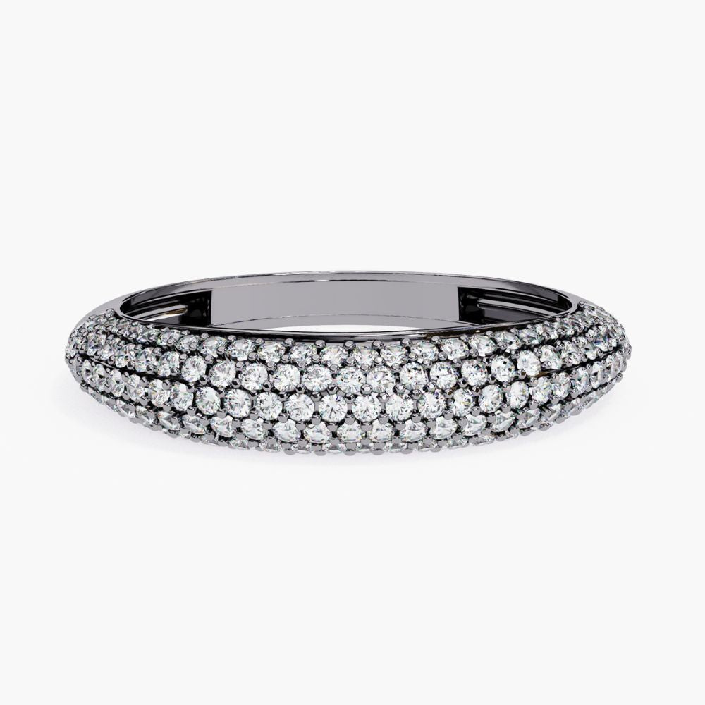 Diamond Dome Band Ring | Lab Grown Diamonds | 14K Gold