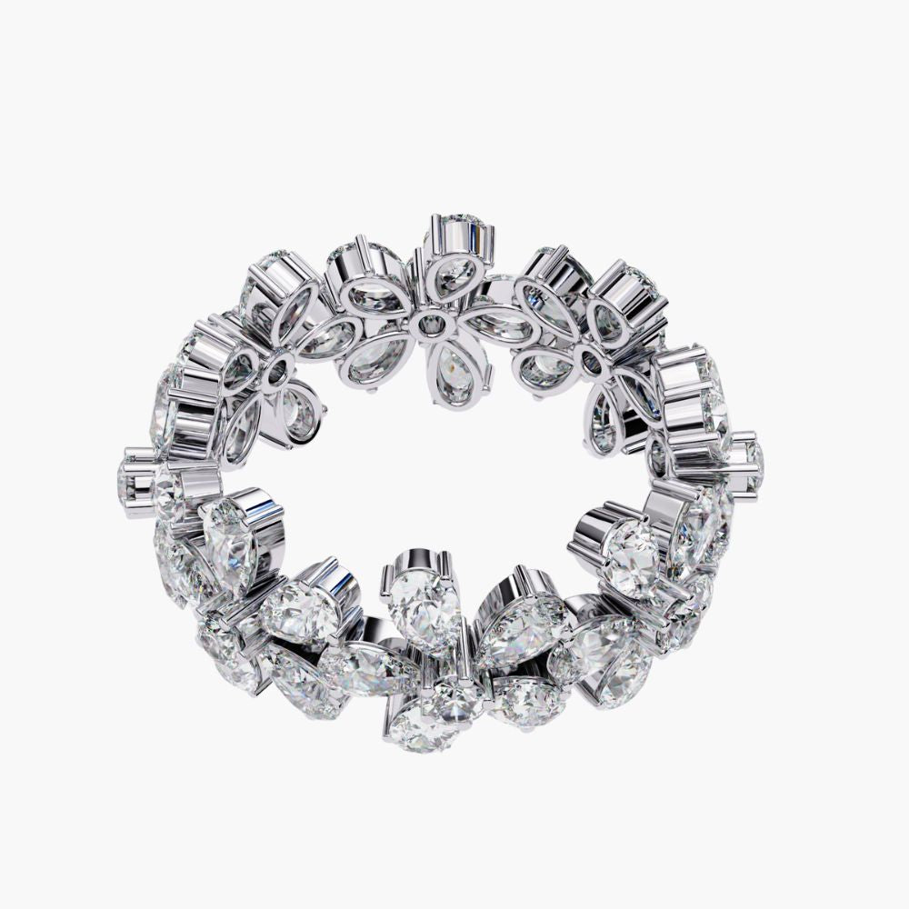 Daisy Floral Eternity Ring | Lab Grown Diamond | 14K Gold
