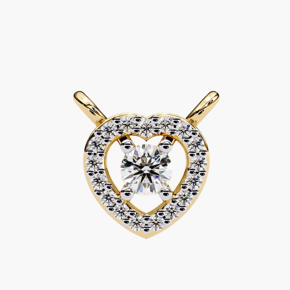 Floating Oval Solitaire Pendant Necklace | Lab Grown Diamond | 14K Gold
