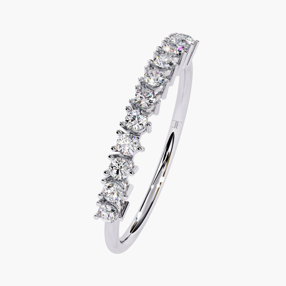 Half Wedding Band | Lab Grown Diamond | 14K Gold