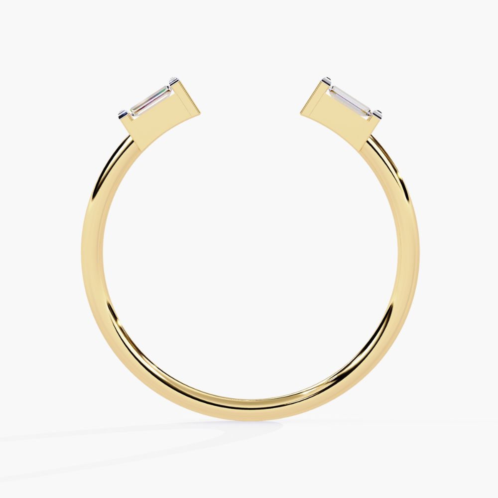 Duo Baguette Ring | Natural Diamond | 14K Gold