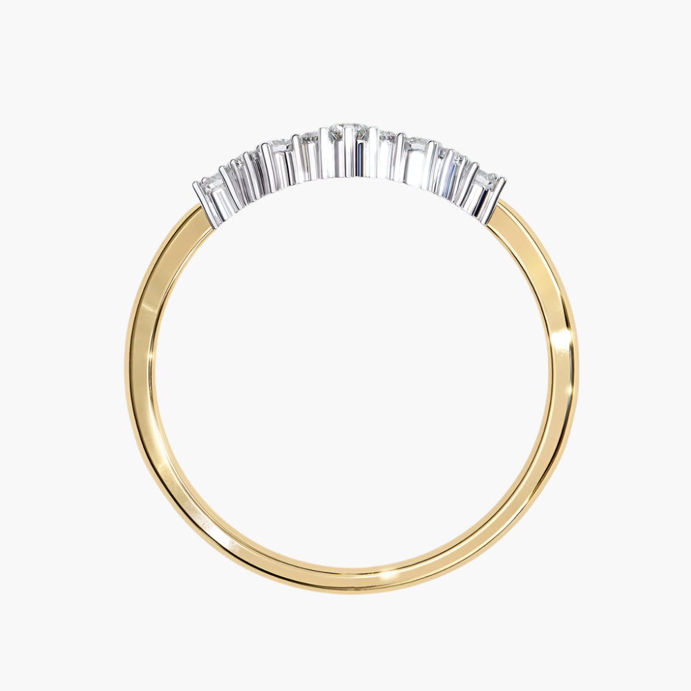 Tiara Natural Diamond Ring | Crown-Inspired | 14K Gold