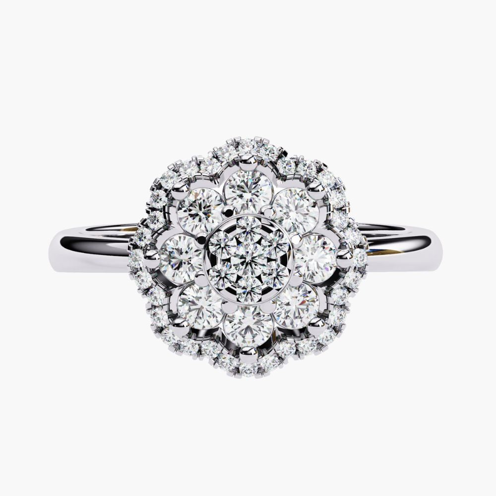 Floral Cluster Ring | Lab Grown Diamond | 14K Gold
