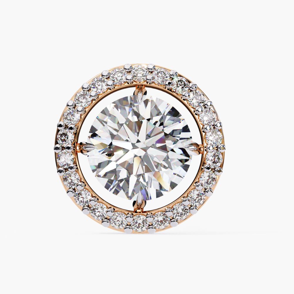 Lab Grown Diamond Cluster Stud Earrings | 14K Gold