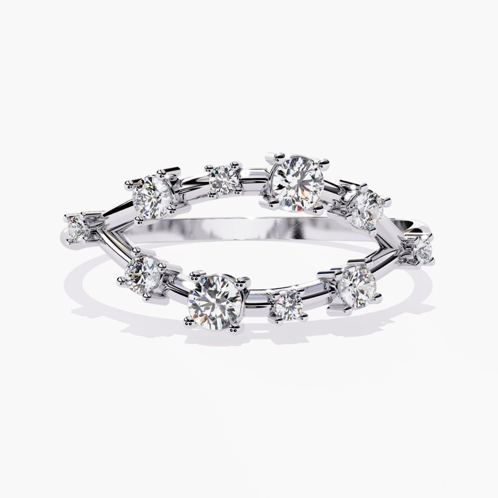 Crown Cluster Ring | Natural Diamond | 14K Gold