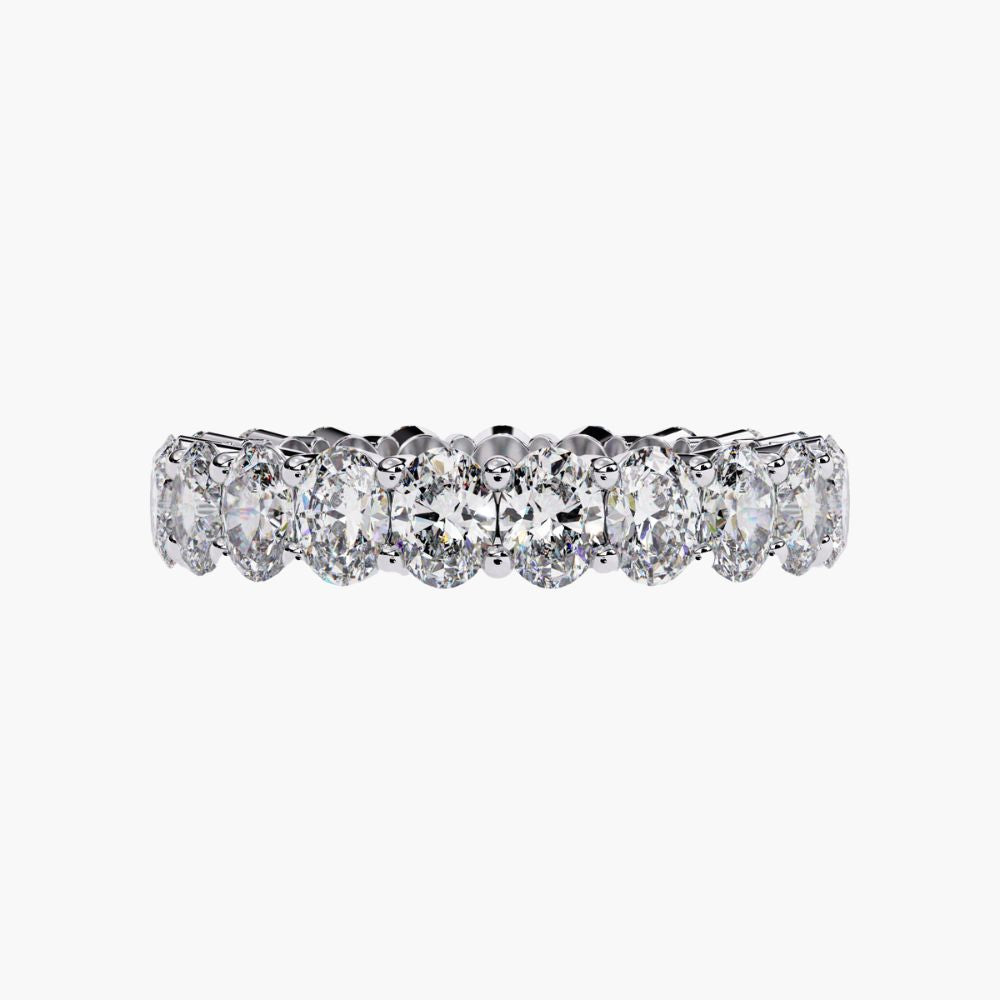 Oval Wedding Band | Lab Grown Diamond | 14K Gold