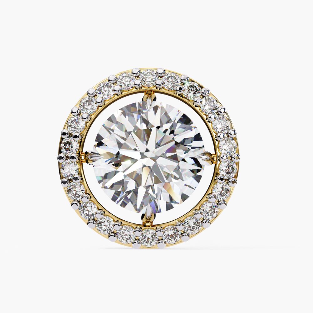 Lab Grown Diamond Cluster Stud Earrings | 14K Gold