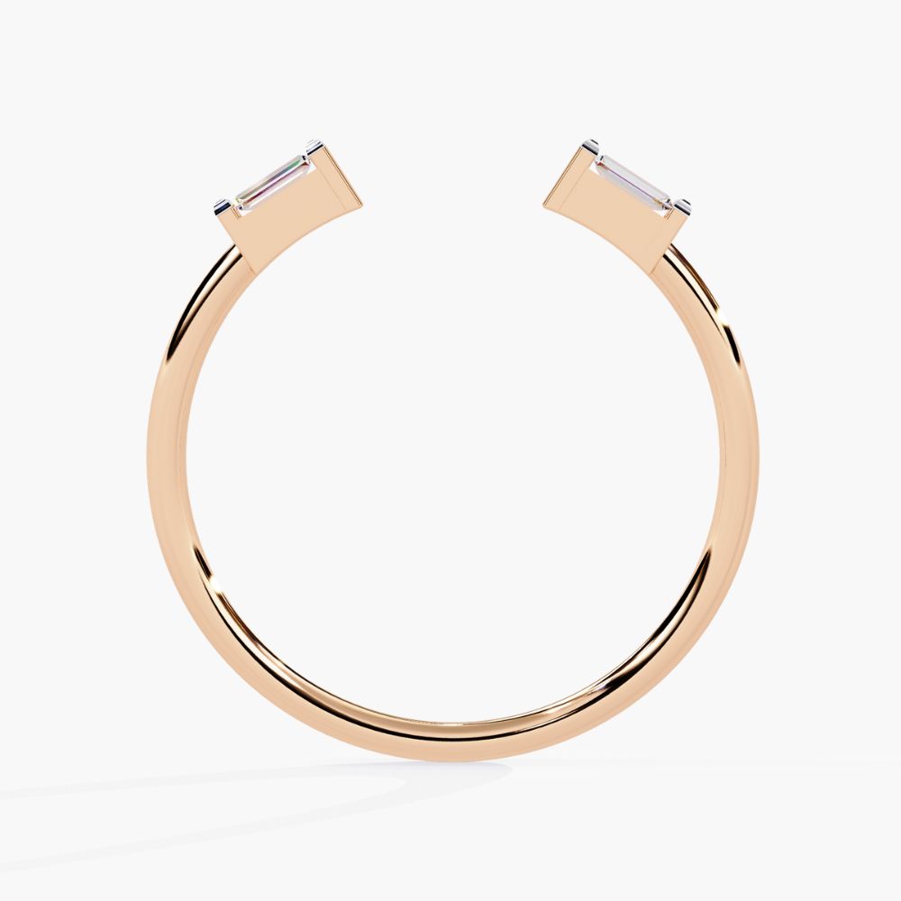 Duo Baguette Ring | Natural Diamond | 14K Gold