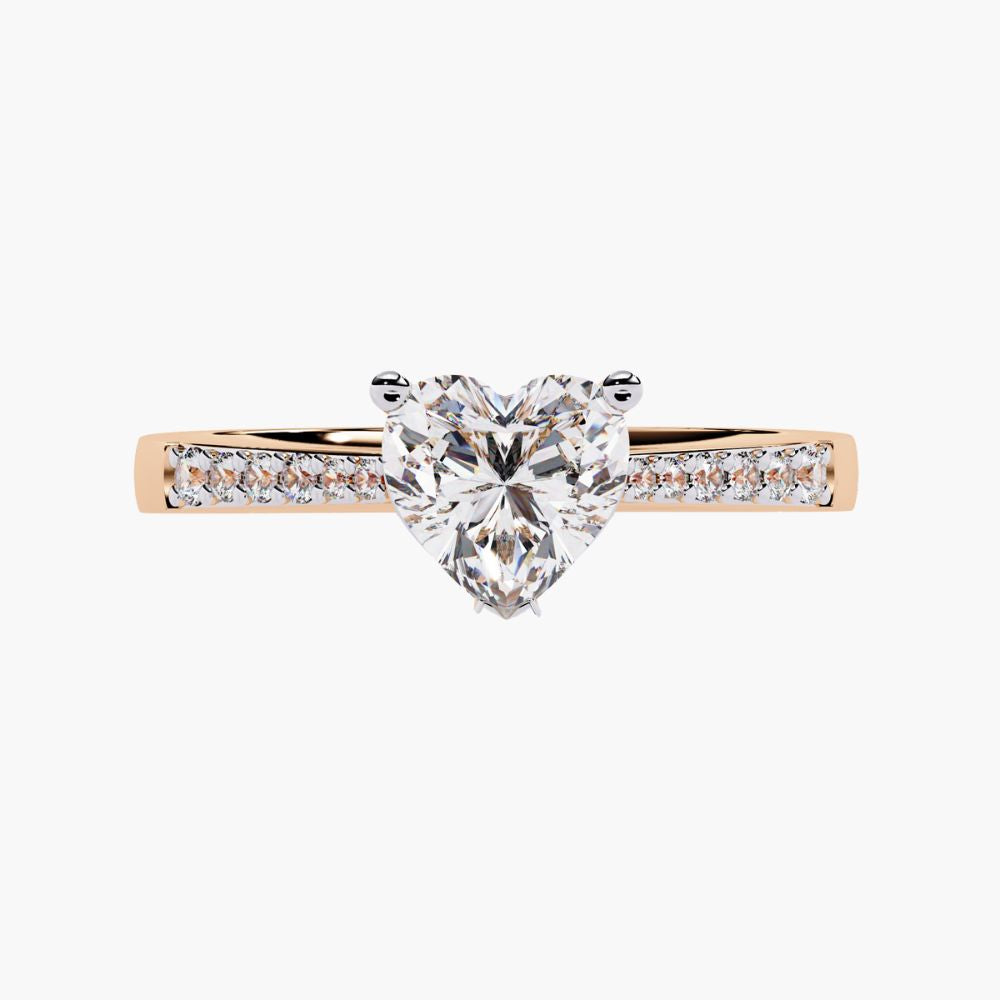 Heart Ring | Lab Grown Diamond Promise Ring | 14K Gold