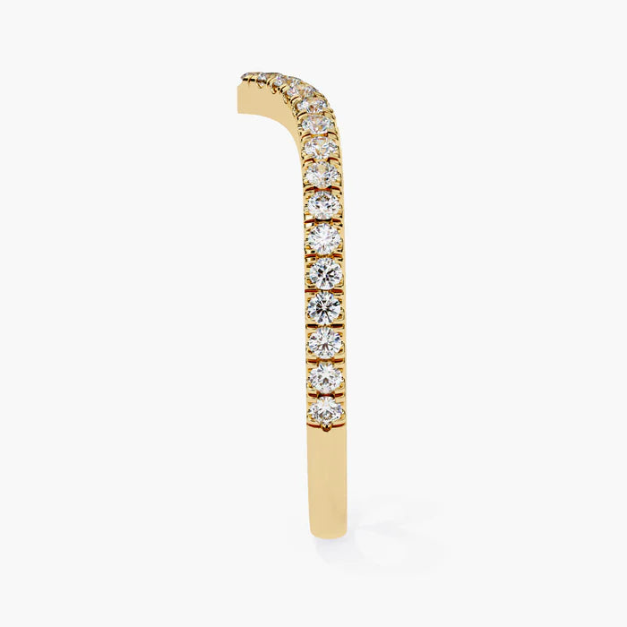 V Shaped Lab Grown Diamond Ring | 14K Gold Crown Ring