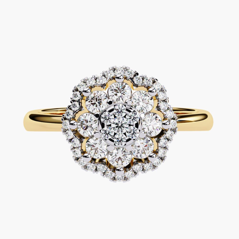 Floral Cluster Ring | Lab Grown Diamond | 14K Gold