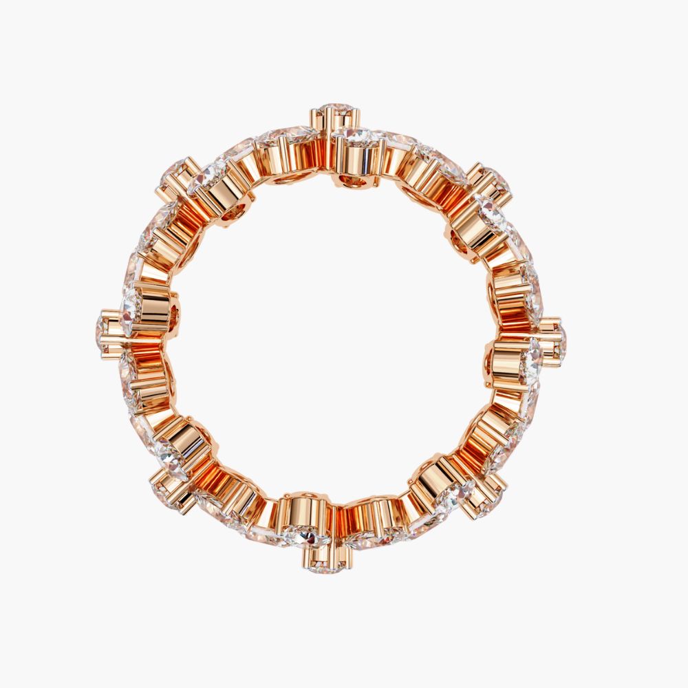 Daisy Floral Eternity Ring | Lab Grown Diamond | 14K Gold