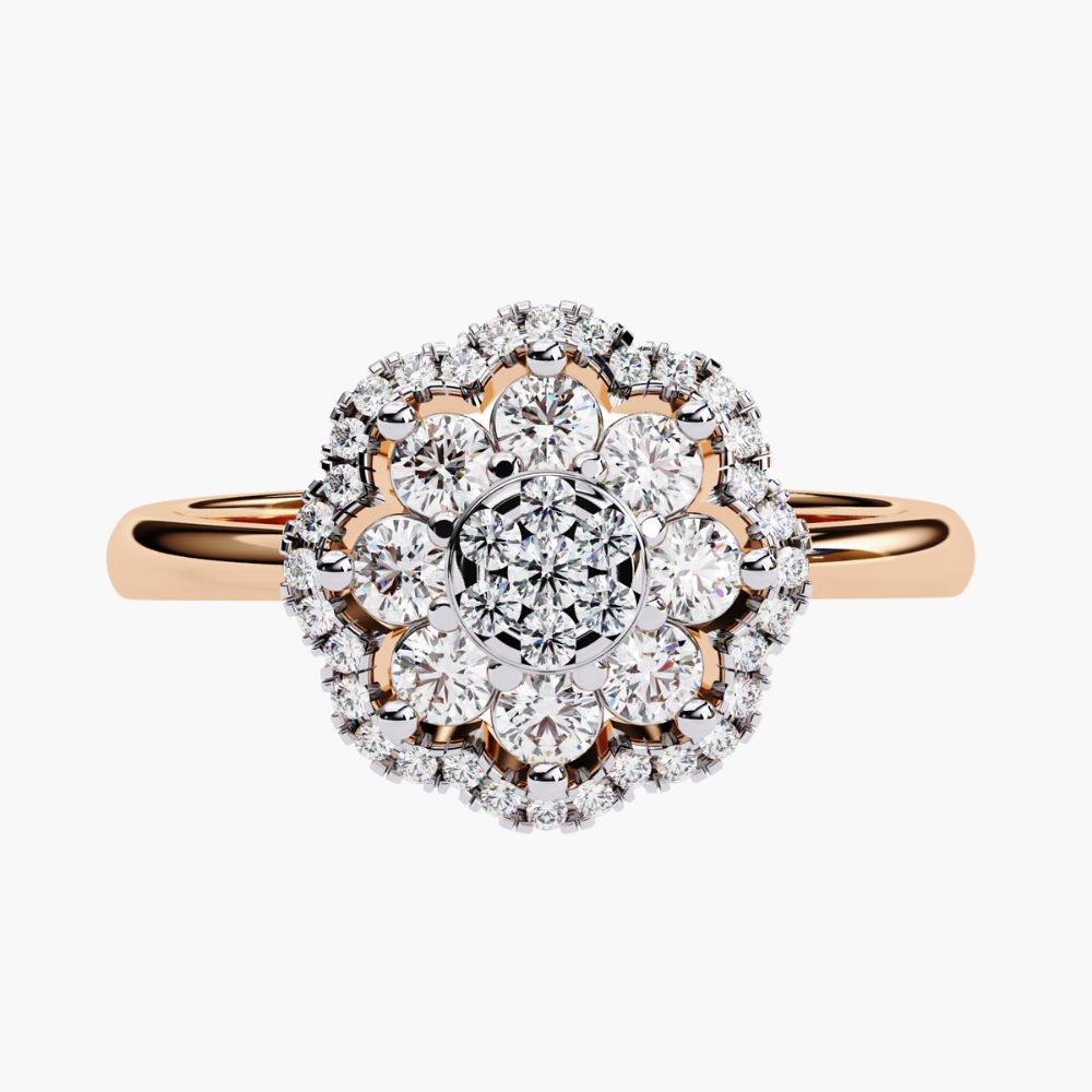 Floral Cluster Ring | Lab Grown Diamond | 14K Gold
