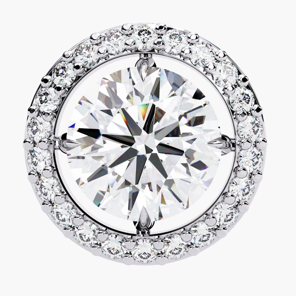 Lab Grown Diamond Cluster Stud Earrings | 14K Gold