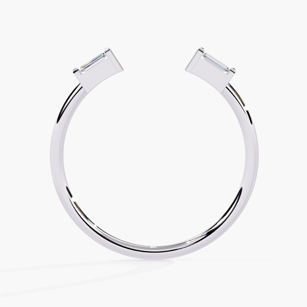 Duo Baguette Ring | Natural Diamond | 14K Gold