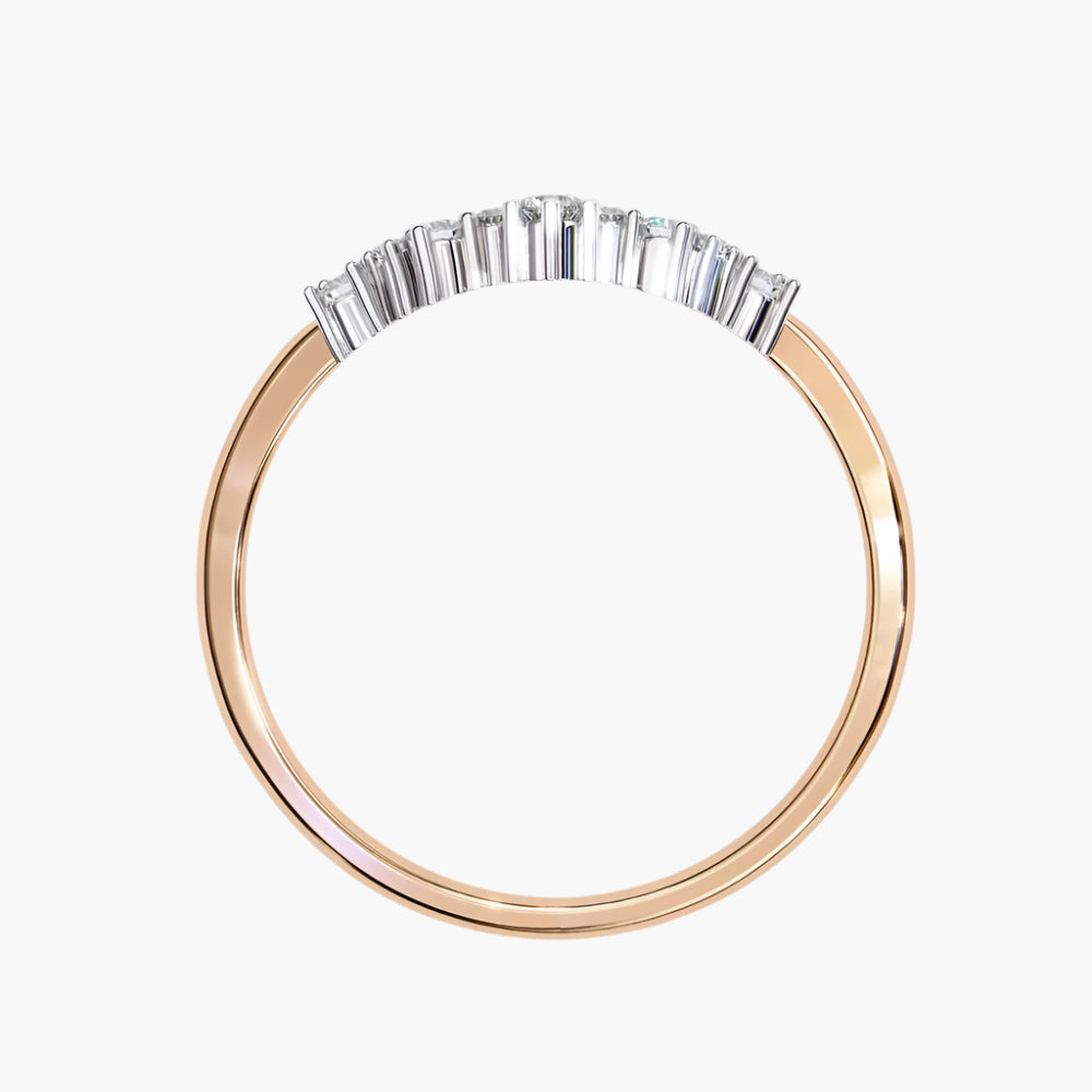 Tiara Natural Diamond Ring | Crown-Inspired | 14K Gold