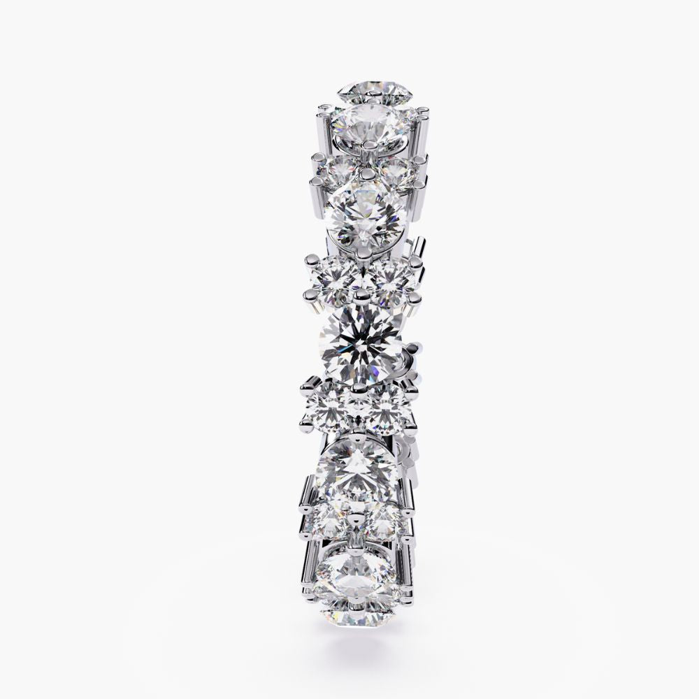 Multi Stone Ring | Diamond Wedding Band | Natural Diamond | 14K Gold