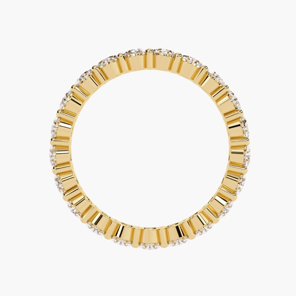 Oval Wedding Band | Lab Grown Diamond | 14K Gold