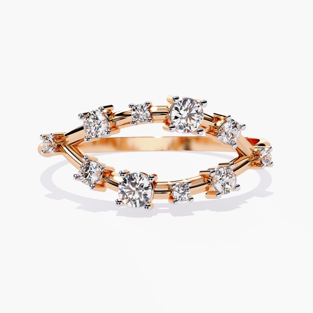 Crown Cluster Ring | Natural Diamond | 14K Gold