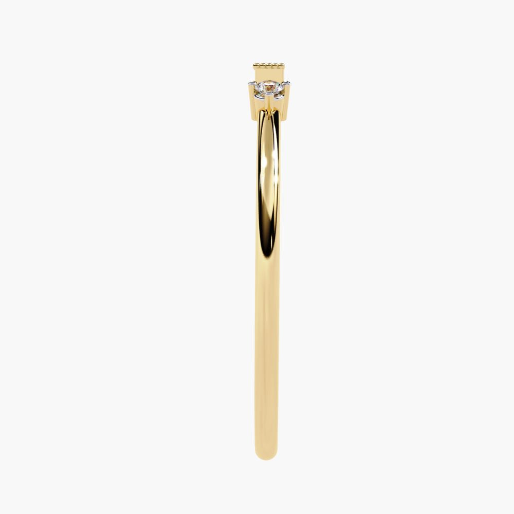 Dainty Baguette Ring | Natural Diamond | 14K Gold