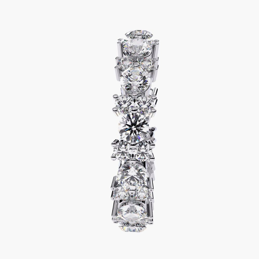 Multi Stone Ring | Diamond Wedding Band | Lab Grown Diamond | 14K Gold