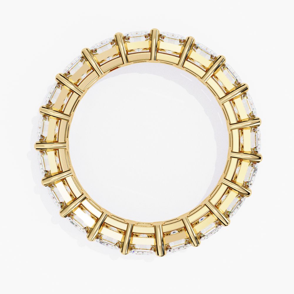Emerald-Cut Eternity Band Ring | Lab Grown Diamond | 14K Gold