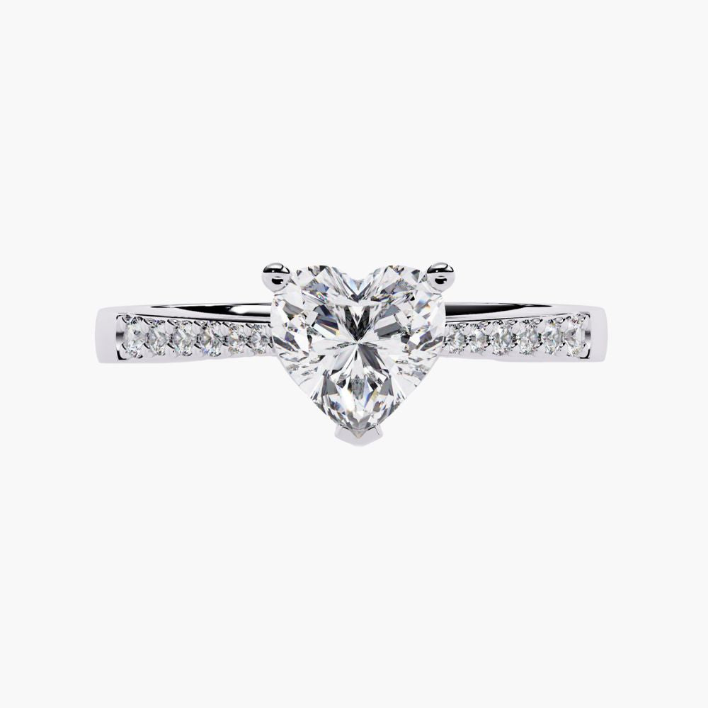 Heart Ring | Lab Grown Diamond Promise Ring | 14K Gold