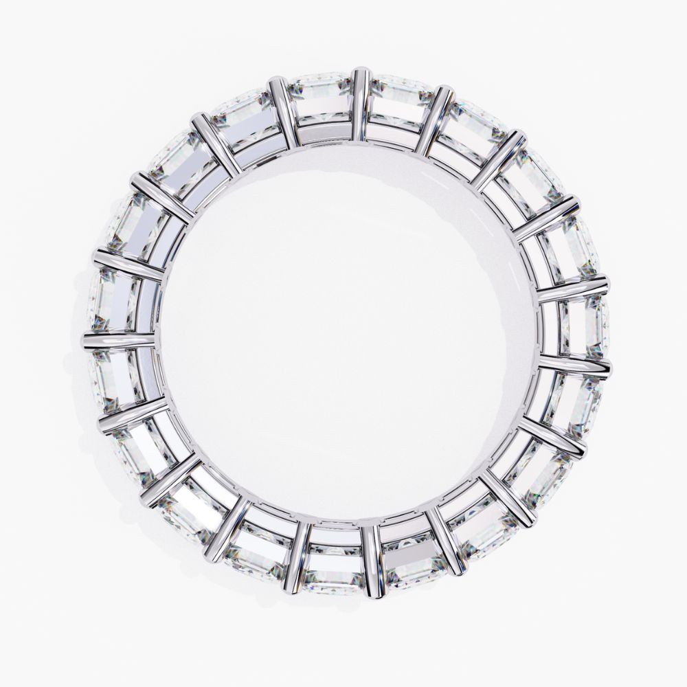 Emerald-Cut Eternity Band Ring | Lab Grown Diamond | 14K Gold