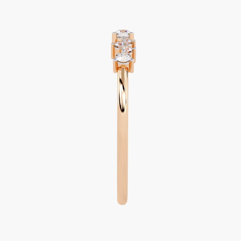 Multi Round Diamond Wedding Band | Natural Diamonds | 14K Gold