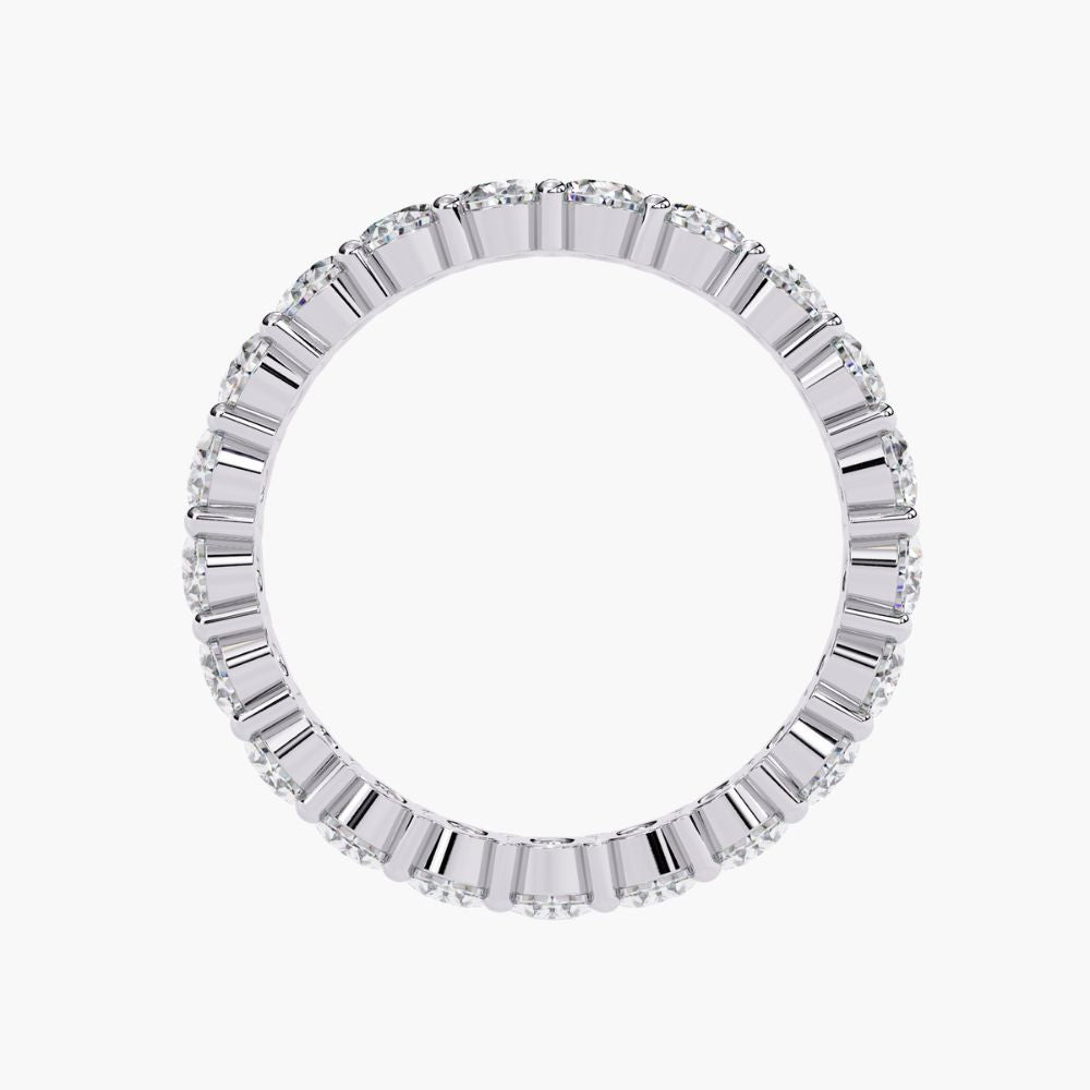 Oval Wedding Band | Lab Grown Diamond | 14K Gold